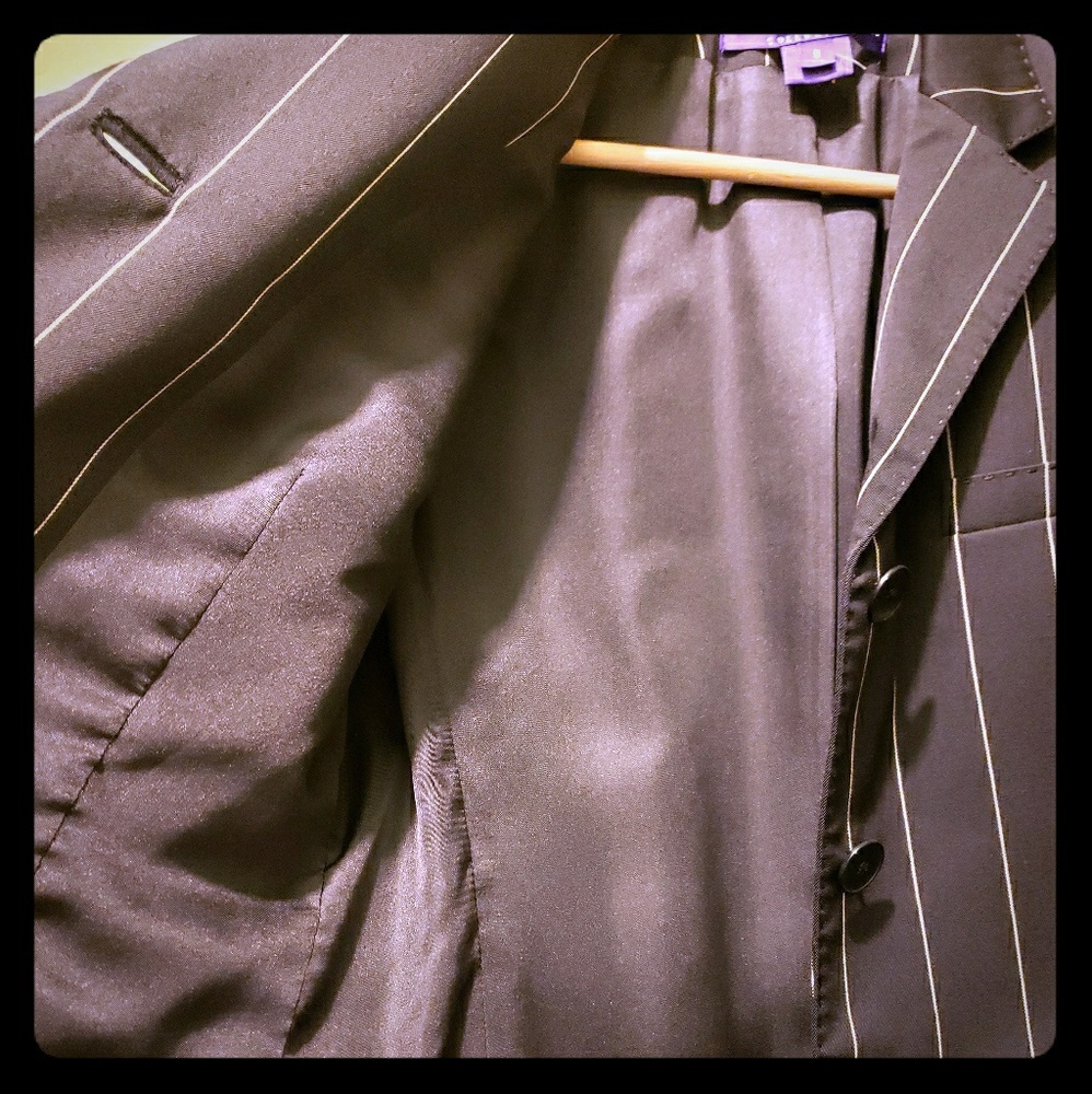 Wide pinstripe Ralph Lauren collection blazer